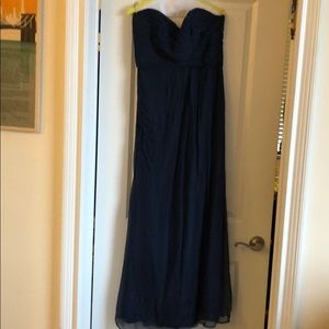 Beautiful navy blue strapless dress